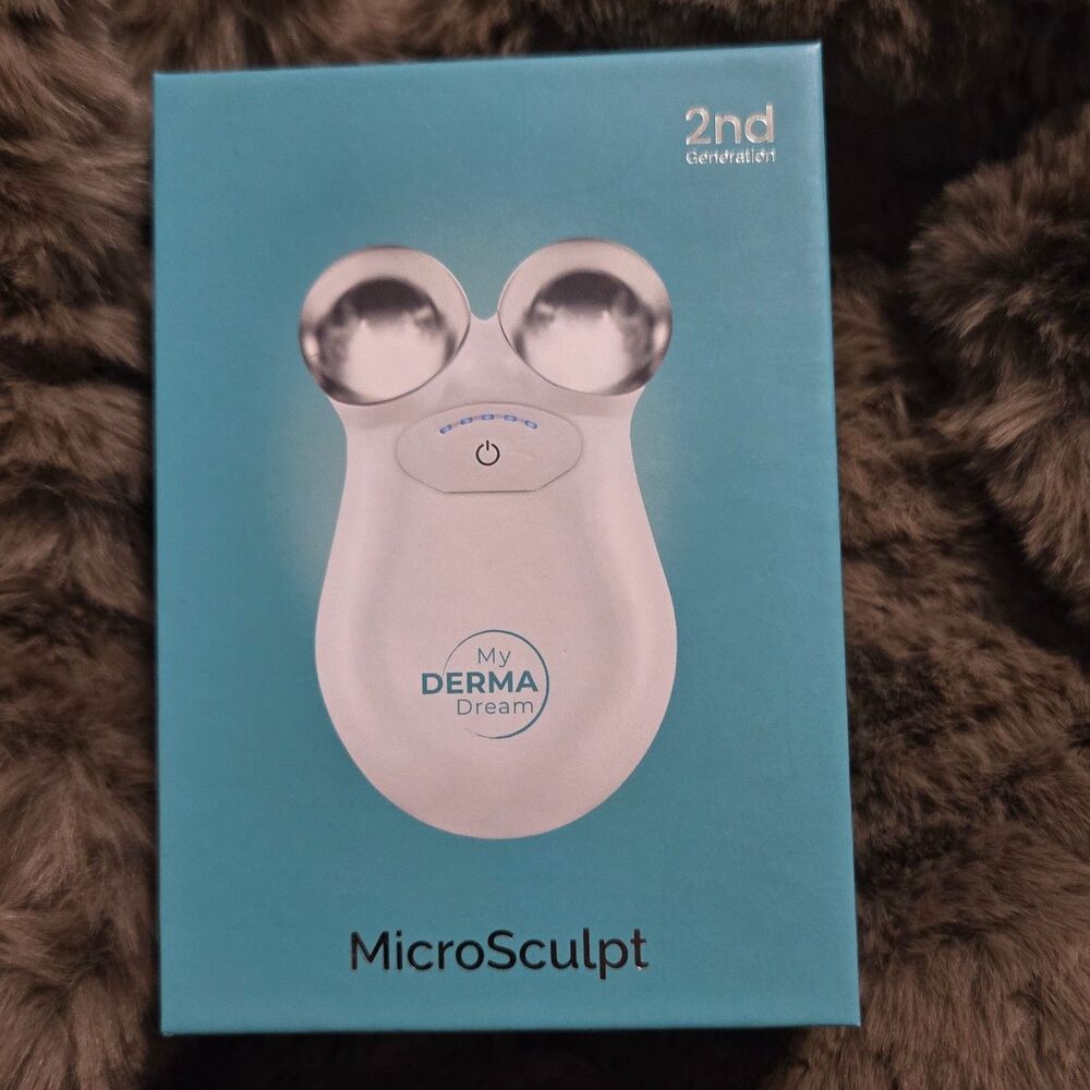 My Derma Dream MicroSculpt 2nd Gen Device White Microcurrent Facial NIB Ret $85